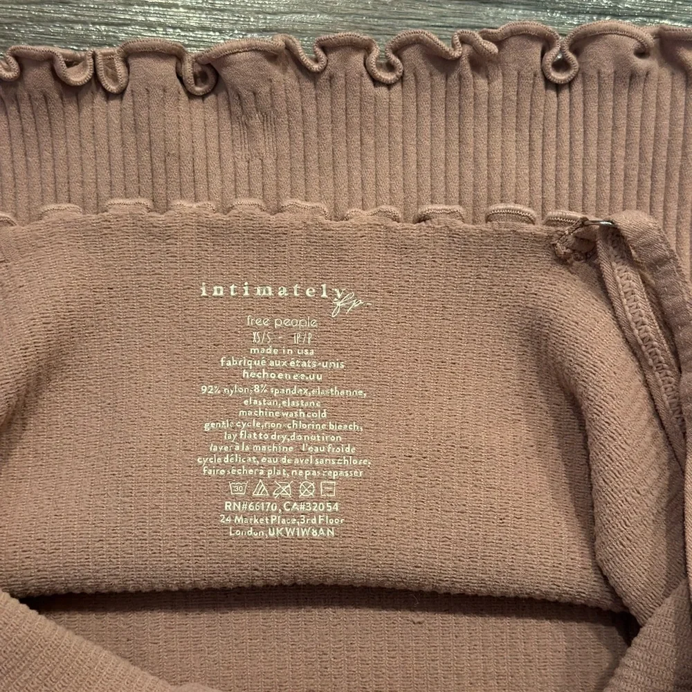 Free People Ruffled Ribbed Camisole - Soft Pink - Picture 4 of 6